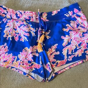 Lilly Pulitzer Blue and Pink Patterned Shorts